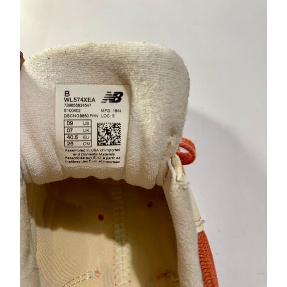New Balance 574 global surf sneakers rusty orange athleisure running women 9 - Picture 8 of 8